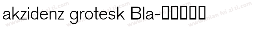 akzidenz grotesk Bla字体转换
